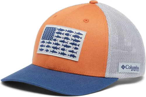 Miniatura 621 de Columbia - Gorra de malla con bandera con árboles unisex para adultos, corona alta