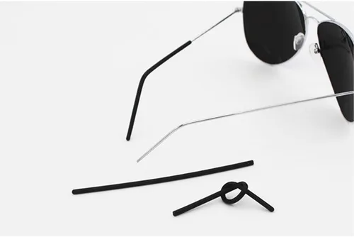 Miniatura 3 de Puntas de repuesto para lentes de sol, pieza de calcetín de silicona suave antideslizante, puntas de extremo para lentes de metal fino