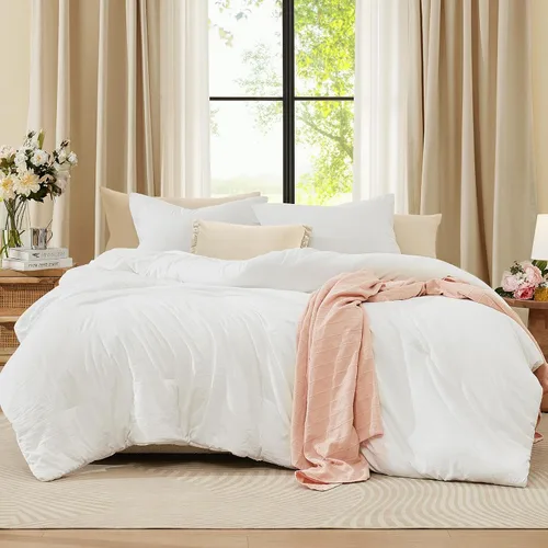 Miniatura 13 de WRENSONGE Juego de edredón individual/individual XL para niñas, niños y adolescentes, 1 edredón blanco y 1 funda decorativa de almohada