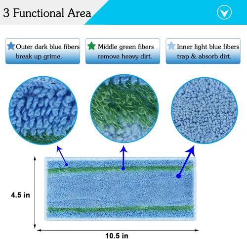 Miniatura 2 de Juego de 8 almohadillas húmedas M6 para iRobot Braava Jet m6 (6110) (6012) (6112) (6113) Robot Mop Ultimate, almohadillas húmedas de limpieza Azul-8