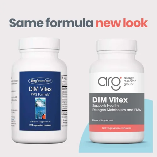 Miniatura 3 de Allergy Research Group DIM Vitex - Apoya el metabolismo del estrógeno - DIM con NAC y vitamina B y magnesio - 60 porciones - 120 cápsulas