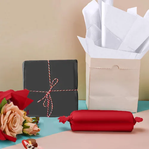 Miniatura 4 de 30 hojas de papel de seda negro, blanco y rojo para bolsas de regalo, papel de seda a granel para decoración de bodas, cumpleaños, proyectos