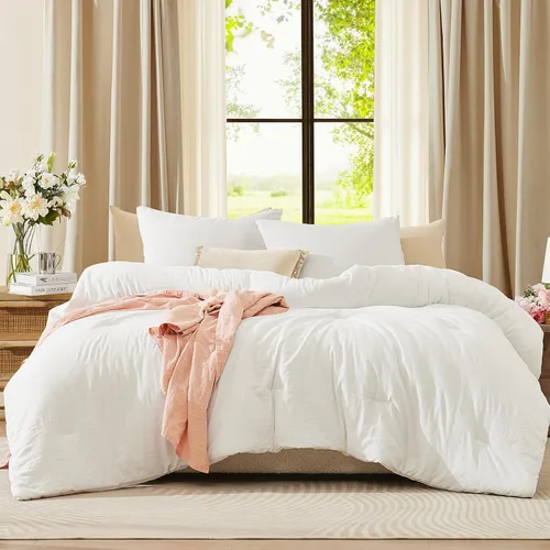 Miniatura 24 de WRENSONGE Juego de edredón individual/individual XL para niñas, niños y adolescentes, 1 edredón blanco y 1 funda decorativa de almohada