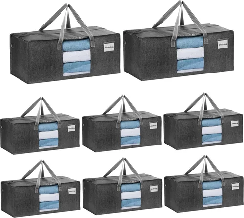 Miniatura 19 de VENO Paquete de 4 bolsas de mudanza resistentes, bolsas de embalaje transparentes para una fácil visibilidad, alternativa a las cajas de mudanza