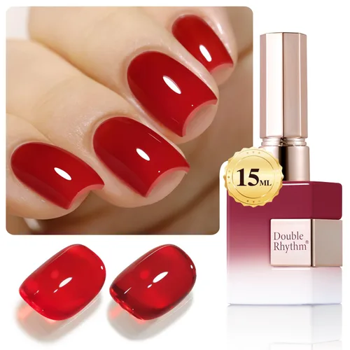 Miniatura 54 de Double Rhythm 15ml de esmalte de uñas en gel, color puro, mismo color, misma botella, esmalte de uñas de remoción para arte de manicura en salón