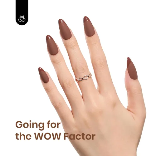 Miniatura 2 de Beetles - Esmalte de uñas de gel marrón de 0.5 onzas fluidas (15ml), esmalte de uñas de gel para remojar con lámpara LED UV, esmalte de uñas en gel