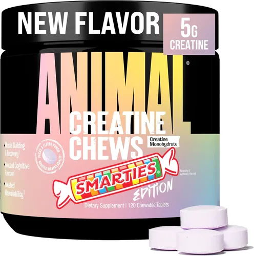 Miniatura 9 de Masticables de creatina Animal - Tabletas de creatina monohidratada mejoradas con AstraGin para mejorar la absorción, sal marina para aumentar