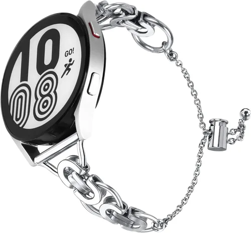 Pulsera de diamantes brillante compatible con Garmin Vivoactive 3, Forerunner 245/645 Music, Venu/Venu Sq 2, bandas de metal elegante de acero