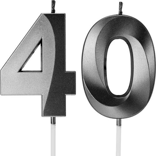 Miniatura 16 de Velas para pastel de 10 cumpleaños con números, vela feliz 10 cumpleaños diseñada en 3D, adorno para pastel de aniversario de boda (10, negro)