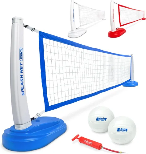 Miniatura 8 de Red de voleibol para piscina GoSports Splash Net PRO - Rojo, blanco o azul - Incluye 2 balones de voleibol de agua y bomba