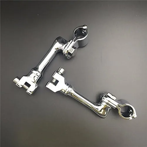 Miniatura 6 de SMT-Kit de montaje de clavijas de carretera ajustables en ángulo largo cromado compatible con cualquier bicicleta con tubo de marco de protector