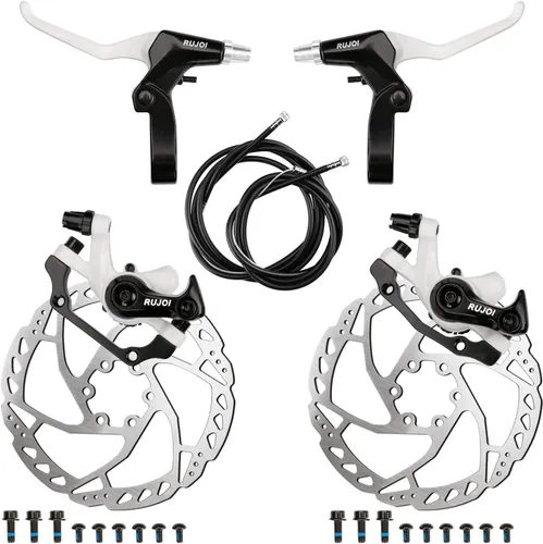Miniatura 16 de Kit de Freno de Disco para Bicicleta, Caliper de Aluminio Delantero y Trasero, Palanca de Freno de Bicicleta de Aleación de Aluminio Completa, Rotor