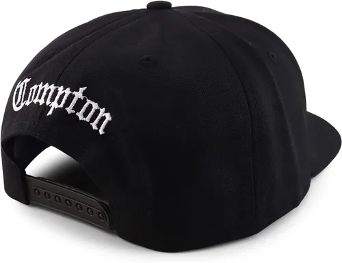 Miniatura 3 de Trendy Apparel Shop Gorra de béisbol extragrande XXL Old English Compton bordada Flatbill Snapback