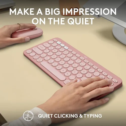 Miniatura 8 de Logitech Pebble 2 Combo, teclado y mouse inalámbricos, silencioso y portátil, personalizable, perno logi, Bluetooth, fácil de cambiar para PC, Mac