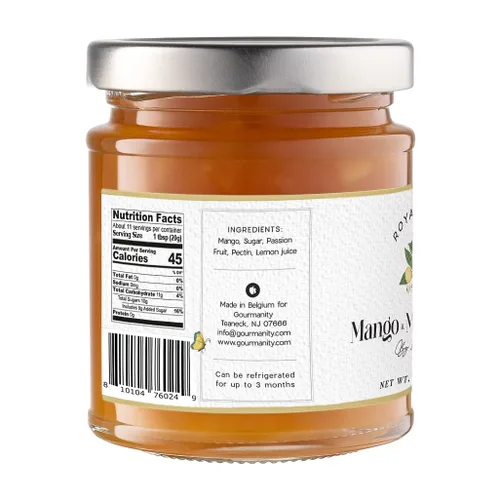 Miniatura 4 de Gourmanity Mermelada de mango y maracuyá, dulce con un toque de sabor agrio, todas las deliciosas conservas de frutas naturales ideales
