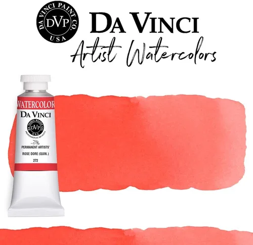 Miniatura 348 de DA VINCI PAINTS Pintura Acuarela Profesional para Artistas, Alizarin Crimson (Quinacridone), 37ml Índigo