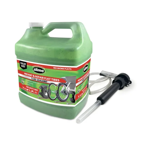 Slime 10204 Sellador de reparación de pinchazos de tubo de bicicleta con bomba, prevención y reparación, adecuado para todas las bicicletas, botella