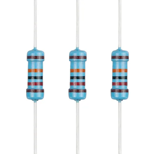 Miniatura 64 de 100 resistencias de 1 ohm 1/2 W (0.5 vatios) ±1% tolerancia de película metálica, resistencia fija de múltiples valores de resistencia opcional