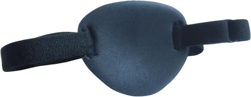 Miniatura 6 de 2 parches de ojos negros para adultos y niños, parche para ojos izquierdo o derecho, parche plano ajustable para debajo de los anteojos, disfraz