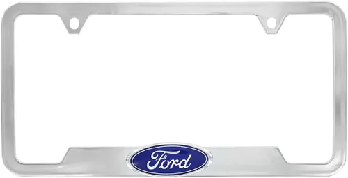 Miniatura 11 de Ford Logo 3D en negro de plástico ABS, soporte para matrícula con 2 agujeros (Negro/A)
