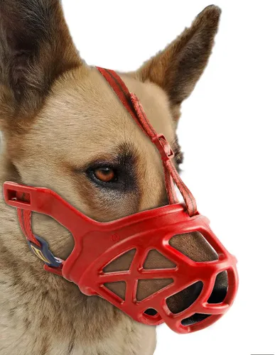 Miniatura 14 de Mayerzon Bozal para perro, bozales de cesta transpirables para perros pequeños, medianos, grandes y extra-grandes agresivos Beagle Pastor Alemán