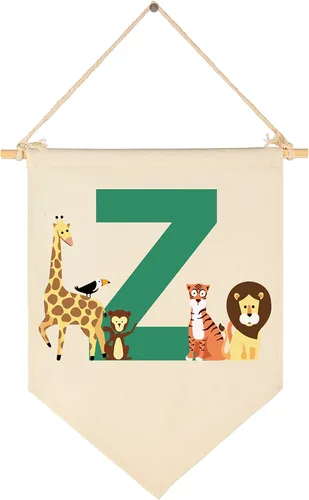 Miniatura 8 de Bandera personalizada de animales del bosque, regalos para bebé, niño, niña, recién nacido, banderín de safari de selva, letrero de pared, regalos