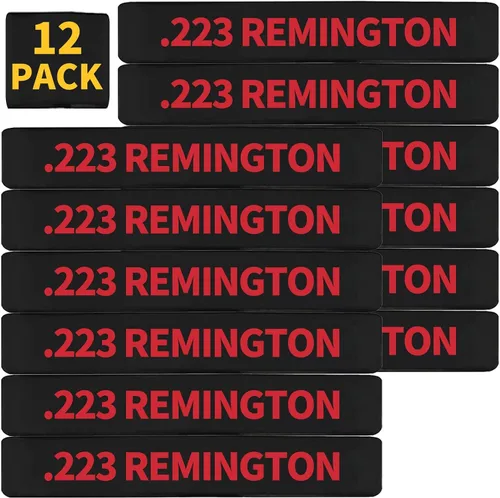 Miniatura 8 de Paquete de 12 bandas de marcado Miaozhun .223 Remington Magazine .223 para identificación de calibre de revista