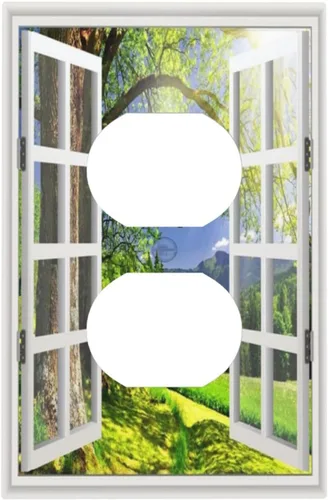 Miniatura 117 de Cubierta para Interruptor de Luz Árbol Morado 3D de 2 Gang Placa de Pared Placa de Interruptor de Luz Doble Toggle Cubiertas Decorativas