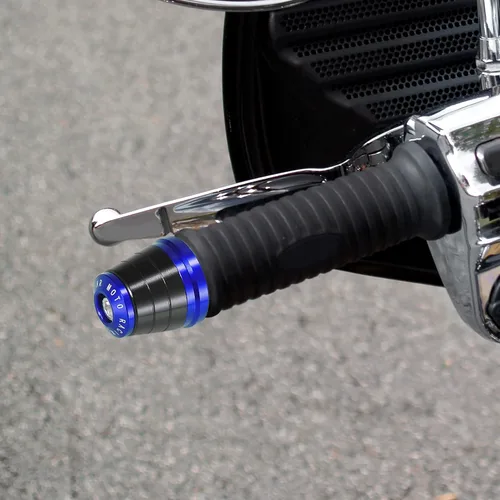 Miniatura 2 de Motoforti 2 tapas universales de 0.709 in para manillar, tapas de extremo de barra de enchufe antideslizantes para motocicleta, color azul