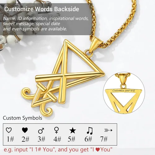 Miniatura 72 de PROSTEEL Satanic Jewelry Upside Down Cross Necklace for Men Women, 316L Stainless Steel/925 Sterling Silver Inverted Cross/Leviathan Cross Pendant