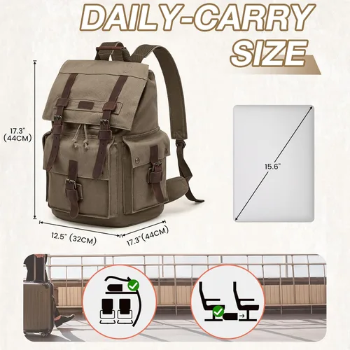Miniatura 3 de Mochila Kattee de lona para hombre