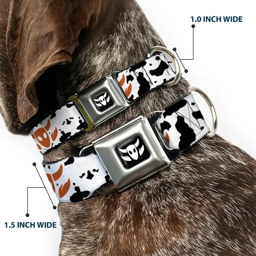 Miniatura 2 de Collar de perro con hebilla de cinturón de seguridad Toy Story Woody Bounding Cowboy Bull Cow Blanco Negro Marrón 9 a 15 pulgadas 1.0 pulgadas