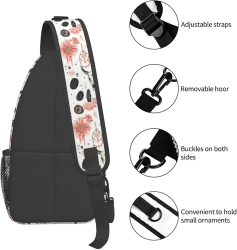Miniatura 3 de Small Crossbody Bags for Women Men - Vintage Cowboy Skull Print Adjustable Shoulder Bag Fanny Packs Belt Sling Bag Crossbody Purses Backpack for