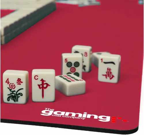 Miniatura 5 de The Gaming Mat Company Tapete de mesa de póker, dominó, puente y Mahjong, Oxblood de 33 x 33 pulgadas, tapete de juegos de cartas, tapete