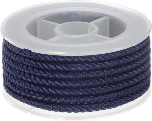 Miniatura 62 de HARFINGTON Cordón de hilo de nailon para cuentas de 0.063 in, cuerda de nailon trenzado extrafuerte para manualidades, pulseras, joyería, Negro