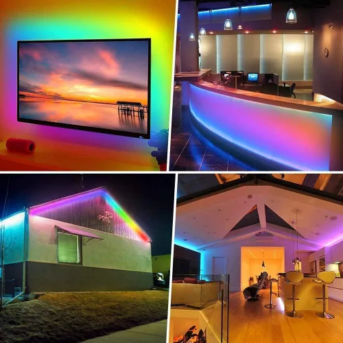 Miniatura 7 de WS2812B Tira de luz LED individual direccionable a todo color SMD 5050 RGB Pixel Strip DC5V