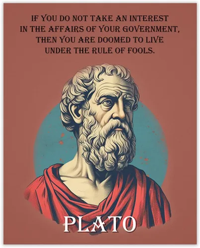 Buzz Unplugged Inspirational Wall Art Poster The Affairs of Your Government…, Plato 8x10 Unframed Motivational Wall Art & Positive Affirmations