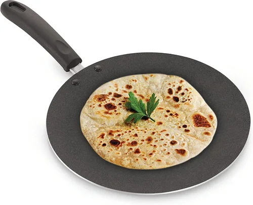 G&D TAWA TAWA antiadherente TAWA/PARATHA TAWA TAWA Aluminio 2,6 MM con espátula de madera y fregador gratis (11.220 in) Regalos para el Día de San