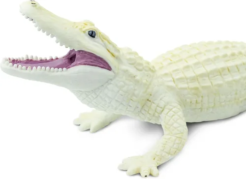 Miniatura 4 de Safari Ltd. Figura de cocodrilo blanco – Figura realista de vida silvestre pintada a mano de 6 pulgadas – Juguete educativo para niños, niñas