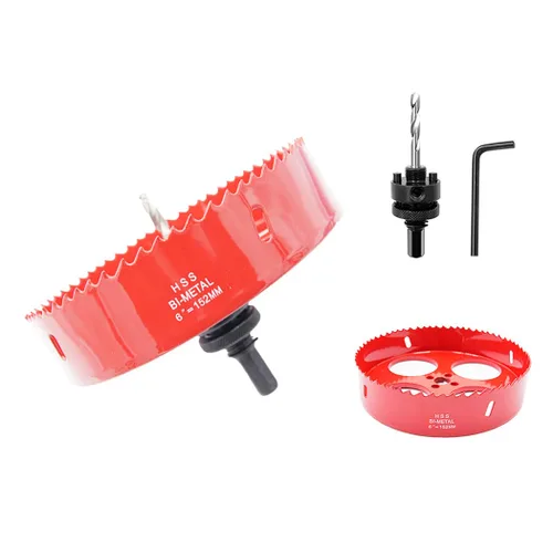 Miniatura 14 de Broca bimetálica para taladro, cortador de orificios HSS con eje para madera y metal
