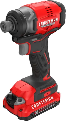 Miniatura 4 de CRAFTSMAN Destornillador de impacto inalámbrico V20, 1/4 de pulgada, batería y cargador incluidos (CMCF813C2)