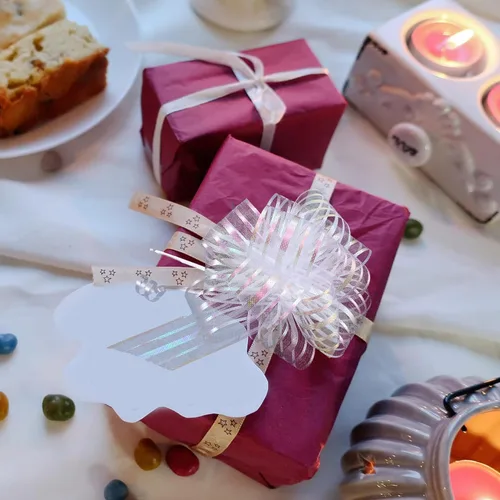 Miniatura 9 de EXCEART 20 lazos de regalo de organza grandes para envolver regalos, cinta blanca para Navidad, vacaciones, cumpleaños, boda, regalo, floristería