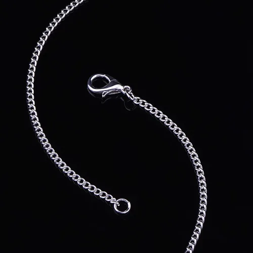 Miniatura 2 de Outus paquete de 12 cadenas de hierro para bricolaje, collares plateados con cierre de langosta para suministros de joyería (50,8 cm)