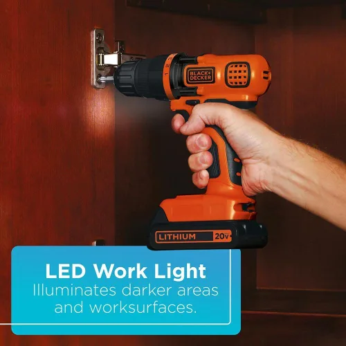 Miniatura 6 de Black & Decker LDX120C taladro/propulsor por iones de litio sin cable 20-volt MÁX.