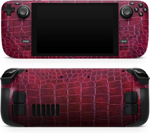 Miniatura 7 de Design Skinz - Compatible con Steam Deck - Calcomanía protectora de vinilo extraíble resistente a los arañazos - Patrón de piel de serpiente roja V3