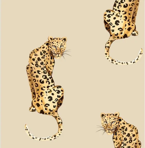 Miniatura 3 de NextWall Daisy Bennett Designs Leopard King - Papel tapiz autoadhesivo (verde)