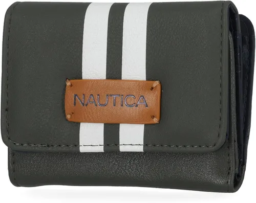 Miniatura 17 de Nautica Rower's End Cartera Pequeña para Mujeres, Bloqueo RFID Portador Delgado de Tarjetas de Crédito con Bolsillo para Monedas con Cremallera