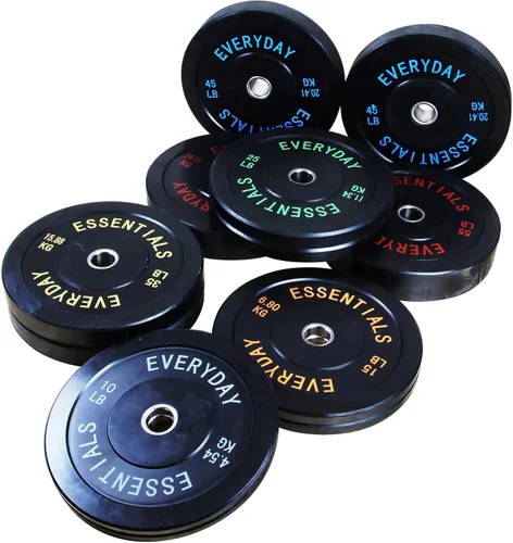 Miniatura 4 de Fitvids Placas de Tope Olímpicas de 2 Pulgadas, Placas de Peso Perfectas para Levantamiento de Pesas y Entrenamiento de Fuerza, Múltiples Pesos