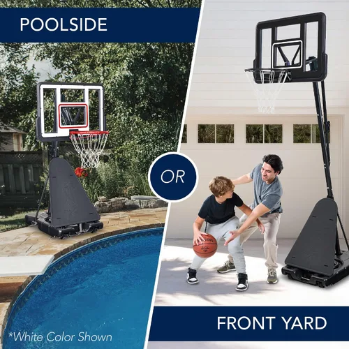 Miniatura 3 de Best Choice Products Aro de baloncesto regulador ajustable, portería portátil con tablero inastillable, retorno de bola, gel base