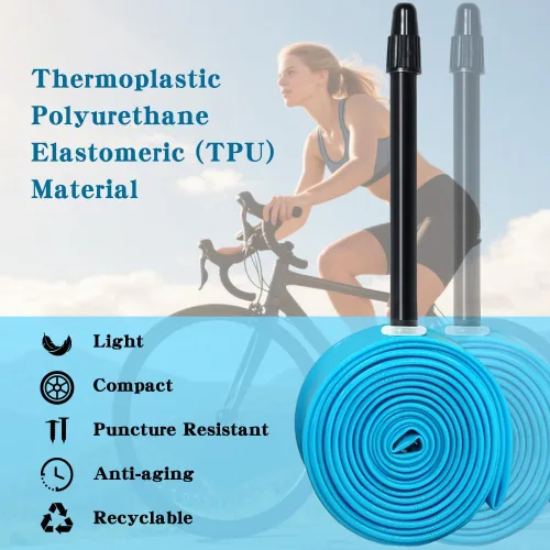 Miniatura 3 de Paquete de 4 tubos interiores ultraligeros de TPU para bicicleta, 700x18C/23C/25C/28C/30C/32C Presta 45/65/3.346 in para viajes diarios, conducción